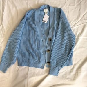 Rib-knit cardigan